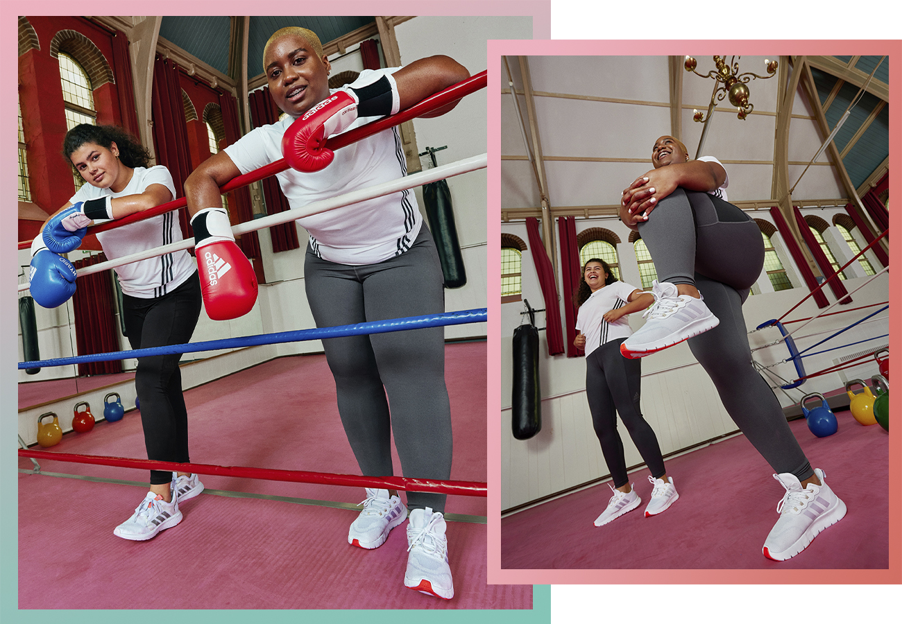 Un'atleta che gioca a pallavolo con i tights Period Proof