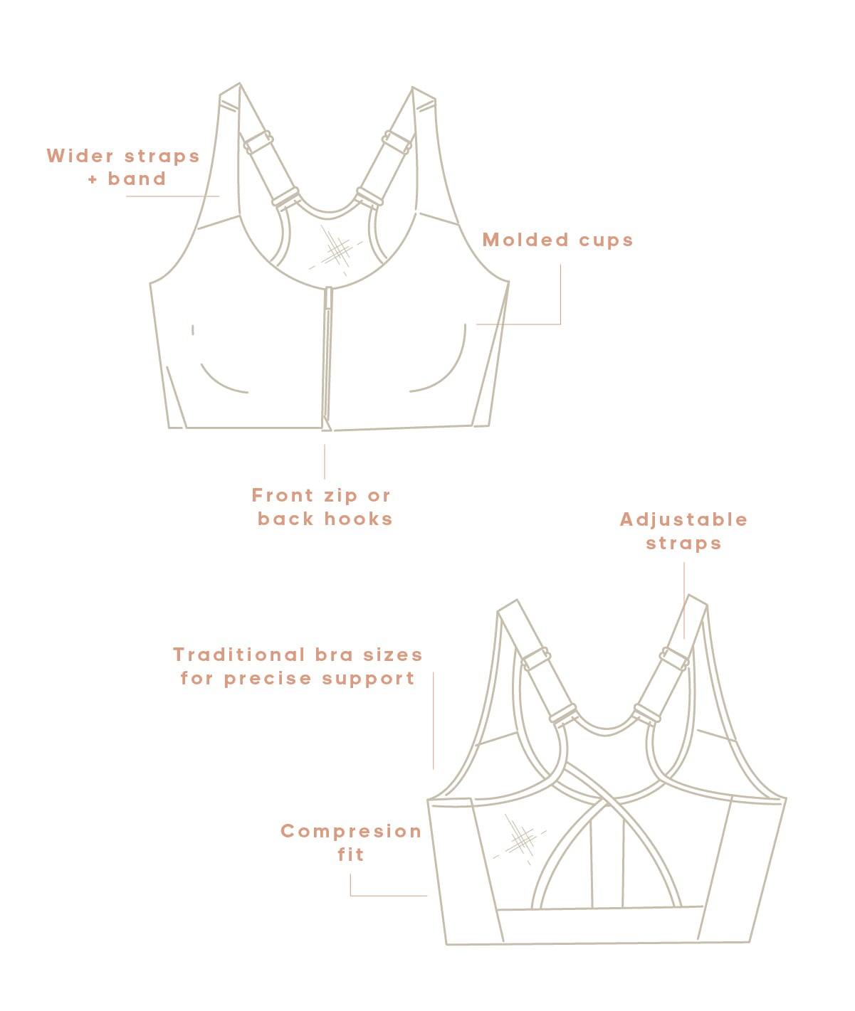 high impact sports bra with adjustable straps