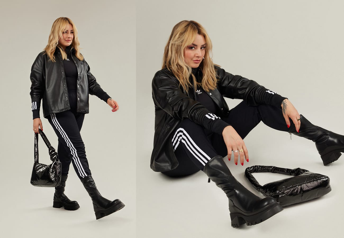 Leather best sale adidas sweatsuit