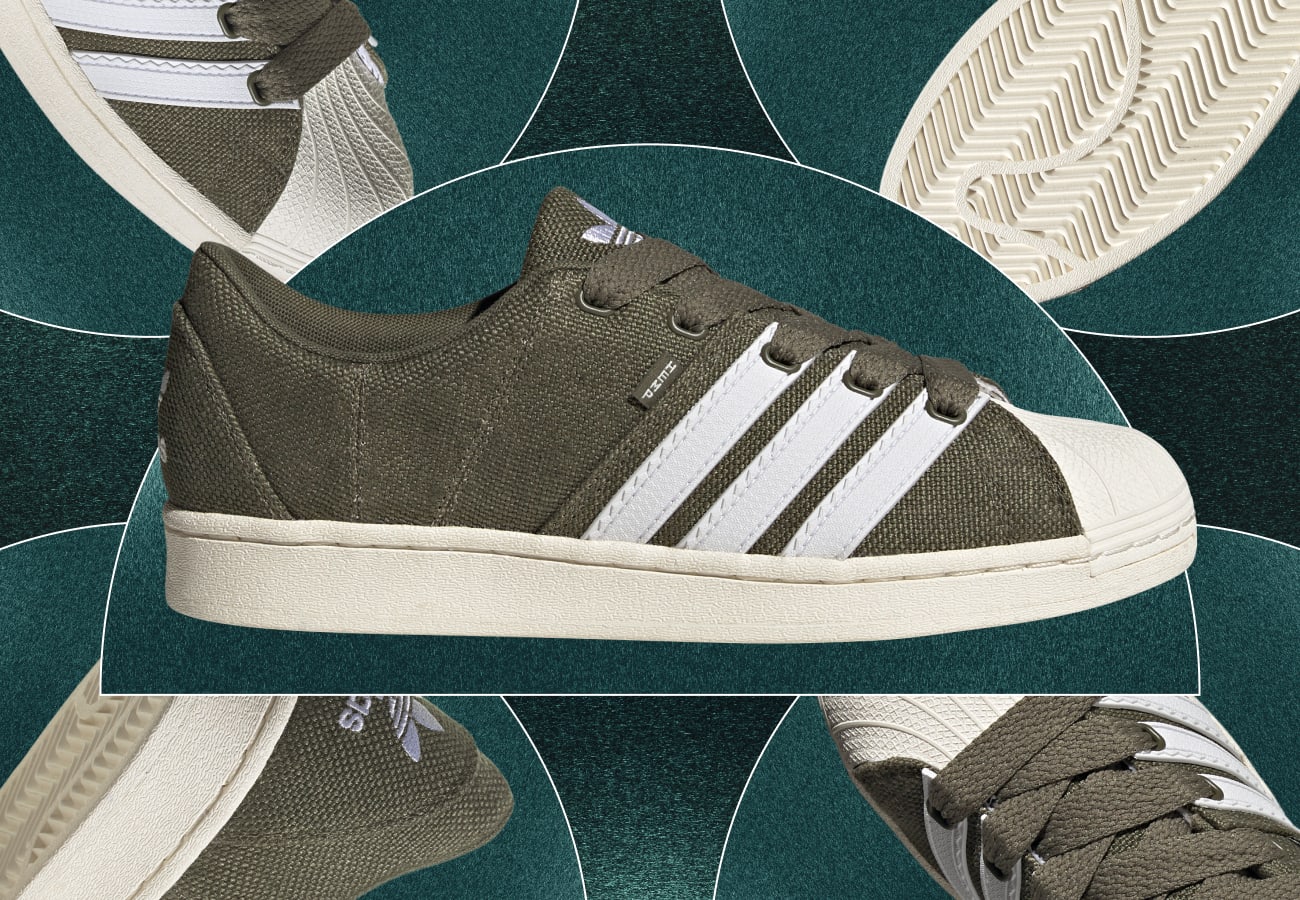 Superstar leather trainers Adidas Green size 7.5 UK in Leather
