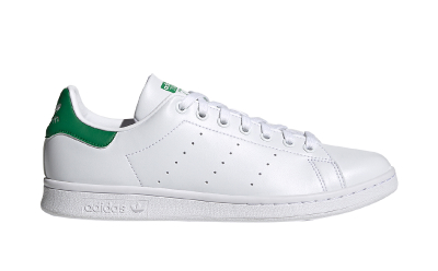 A close-up crop of the adidas Originals Stan Smith shoe is shown.
