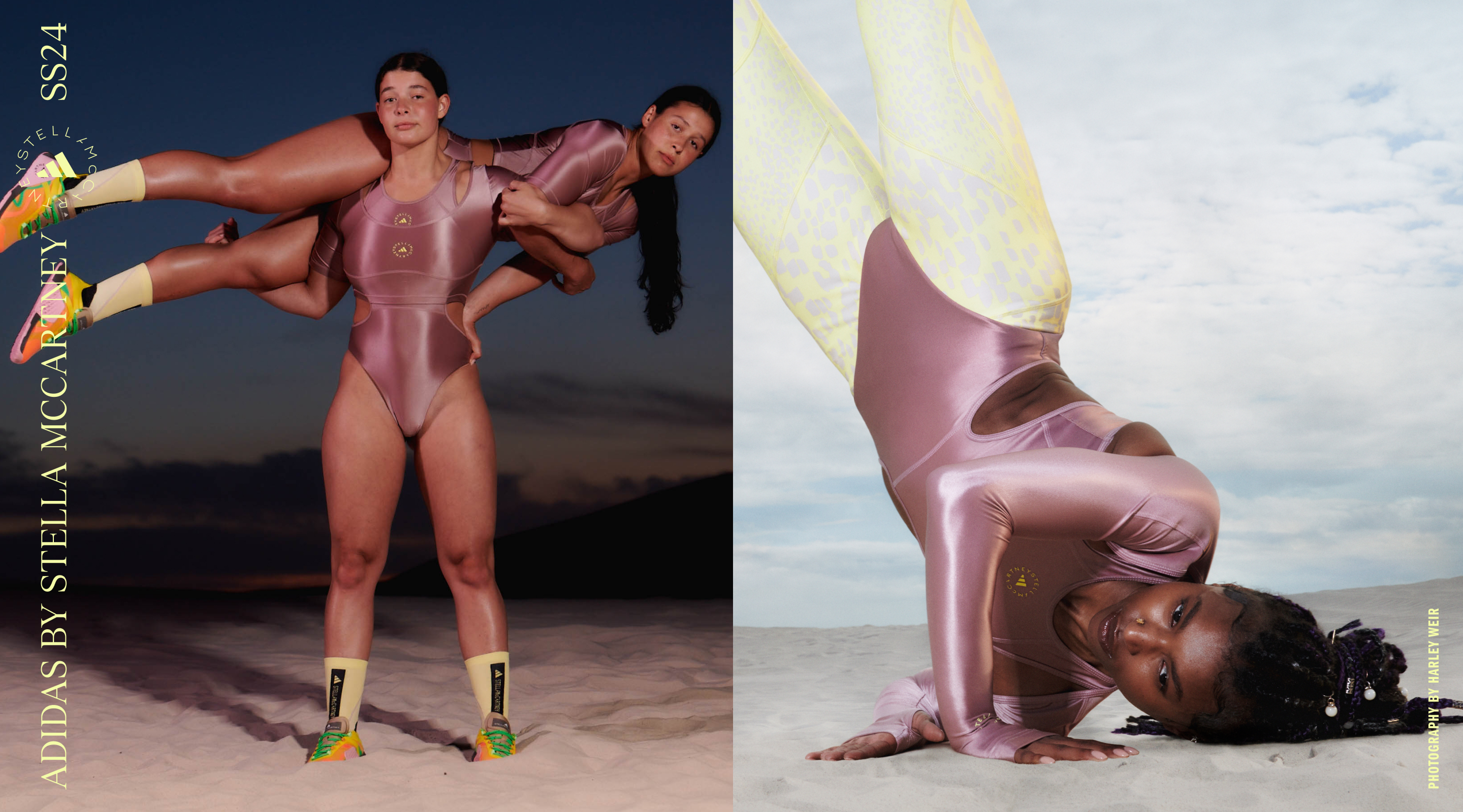 adidas by Stella McCartney True Purpose Optime Training 7/8 Leggings in  Blush Yellow & Chalk Pearl