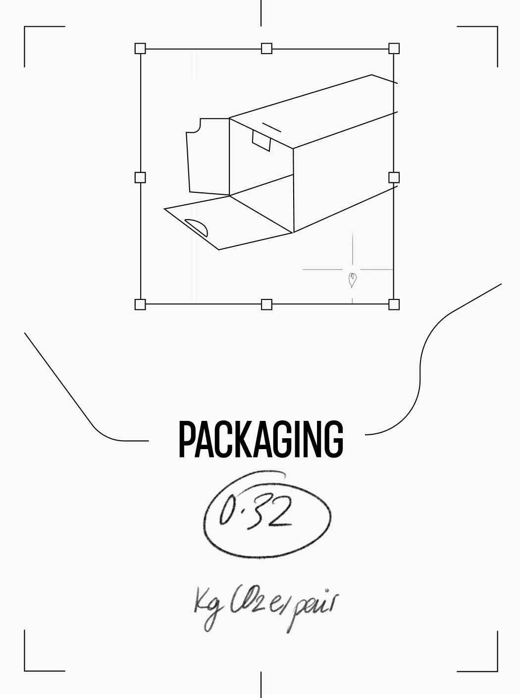 a drawing of the packaging