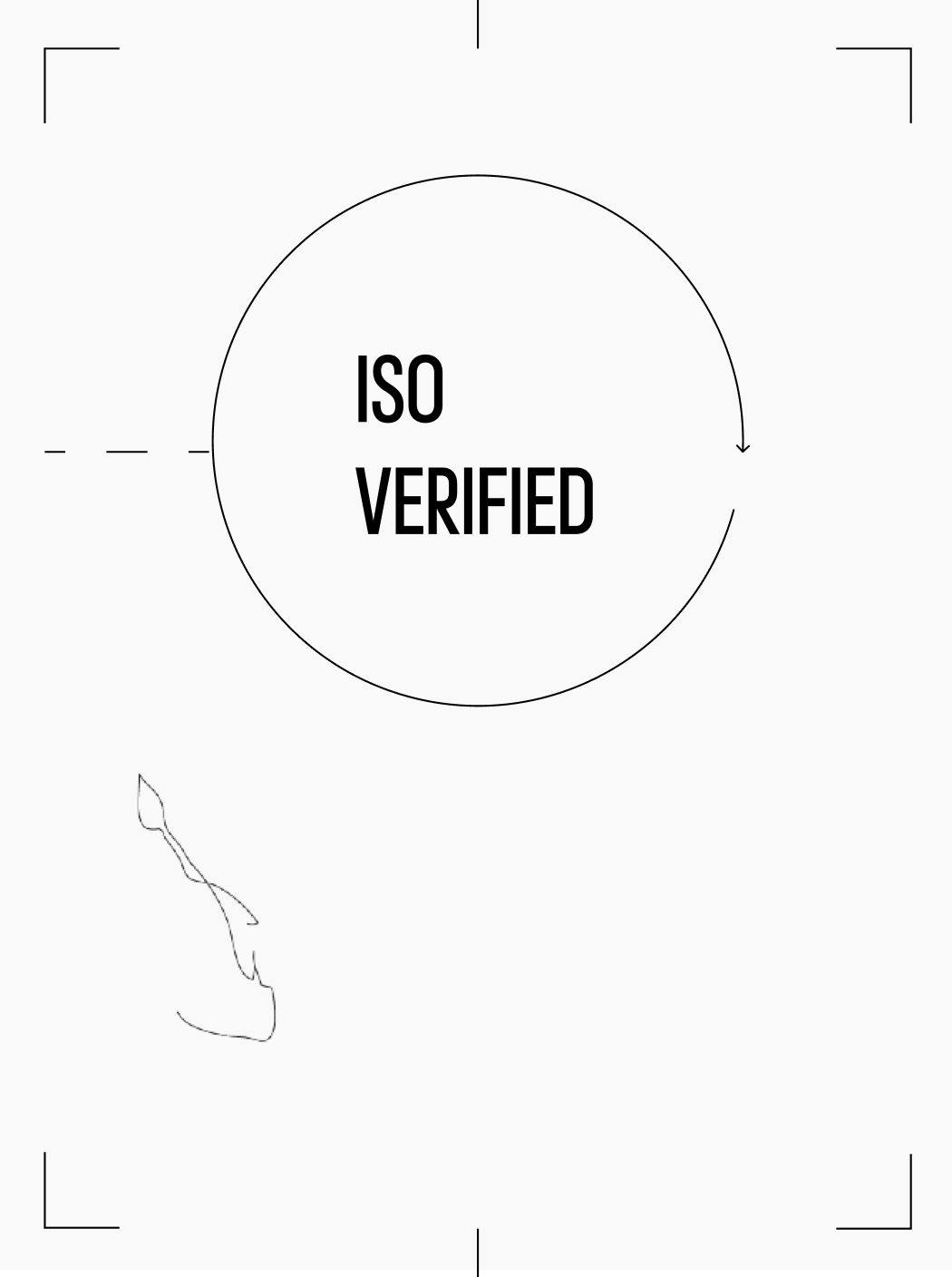 a statement saying "iso verified"