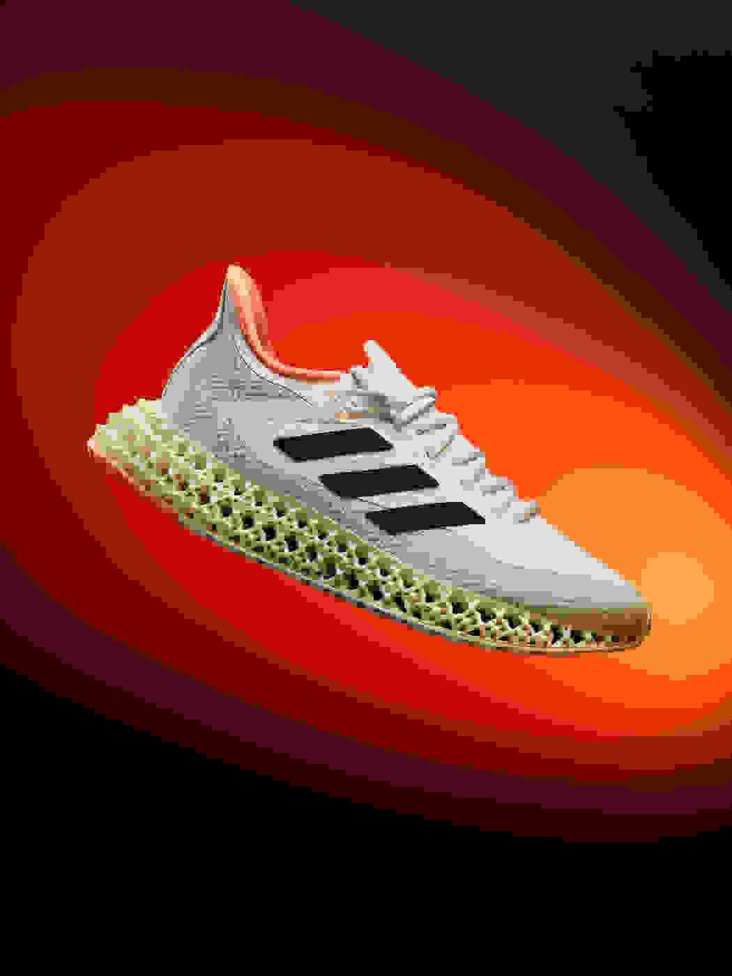 4DFWD RUNNING SHOE ON GLOWING BACKGROUND