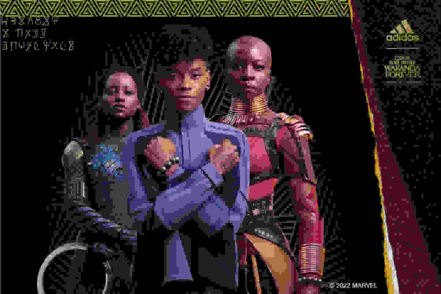 An image of 3 Black Panther Wakanda movie stars