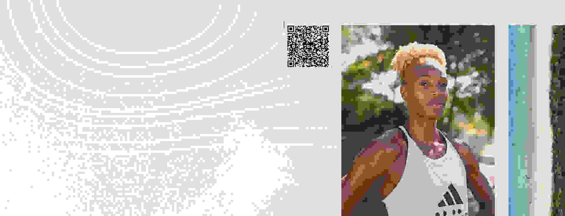 Composition with a visual of shauna Miller Uibo and a visual of the beach