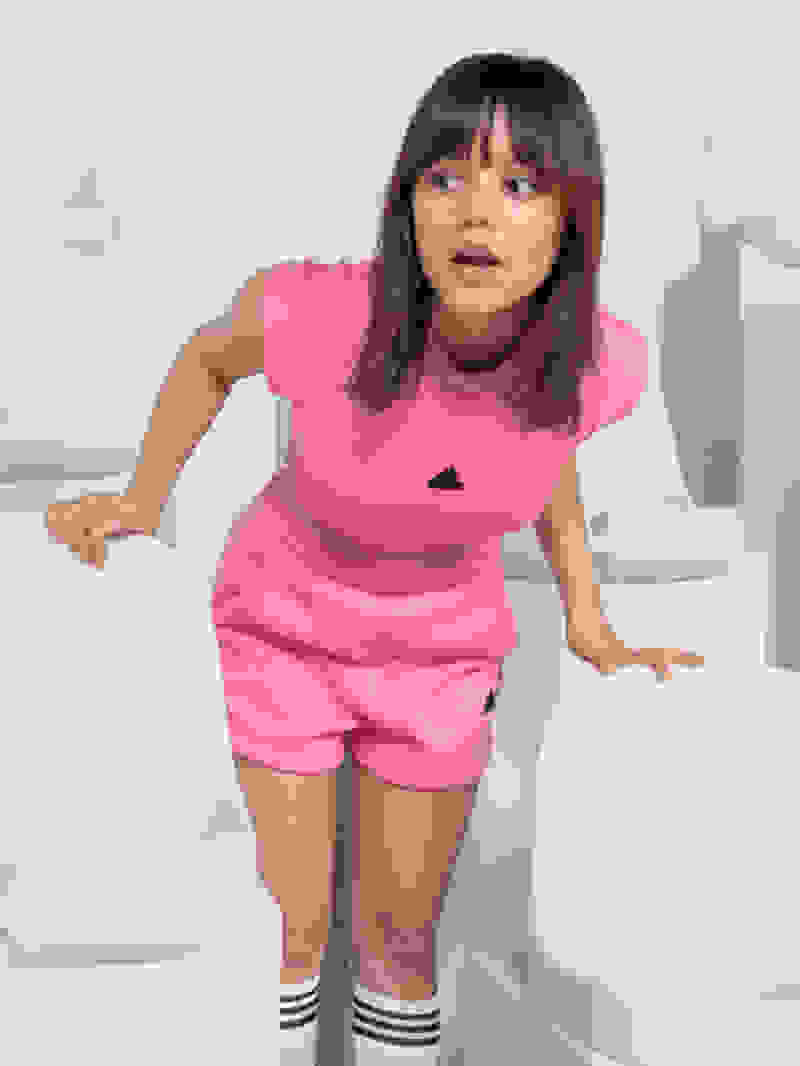 Actress Jenna Ortega wears the Z.N.E. Sportswear collection.