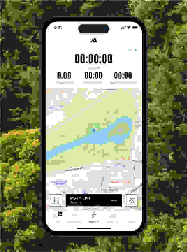 Visual of the adidas running app. Step 4, Track your minutes of movement between June 1 -12.