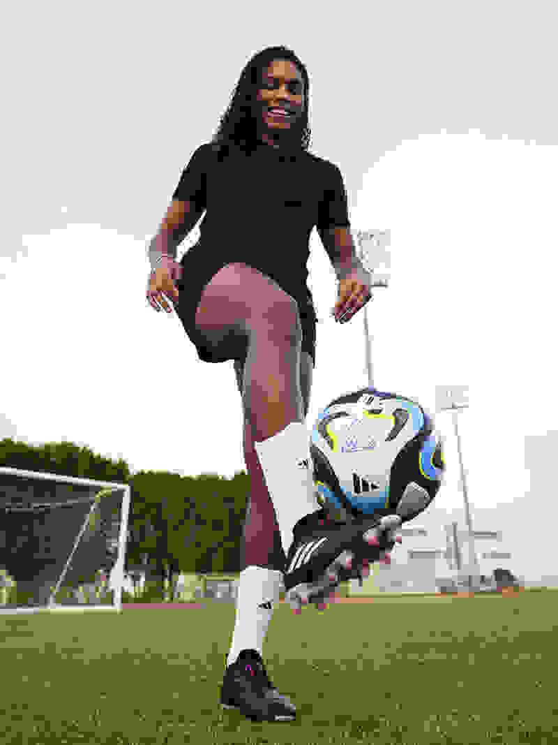 Footballer with the Copa Pure boot.