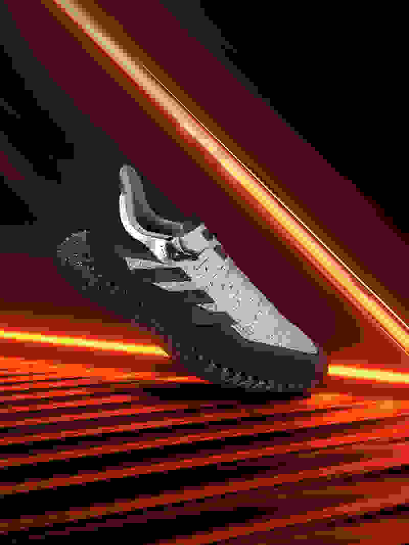 Male shoe with a coloured background