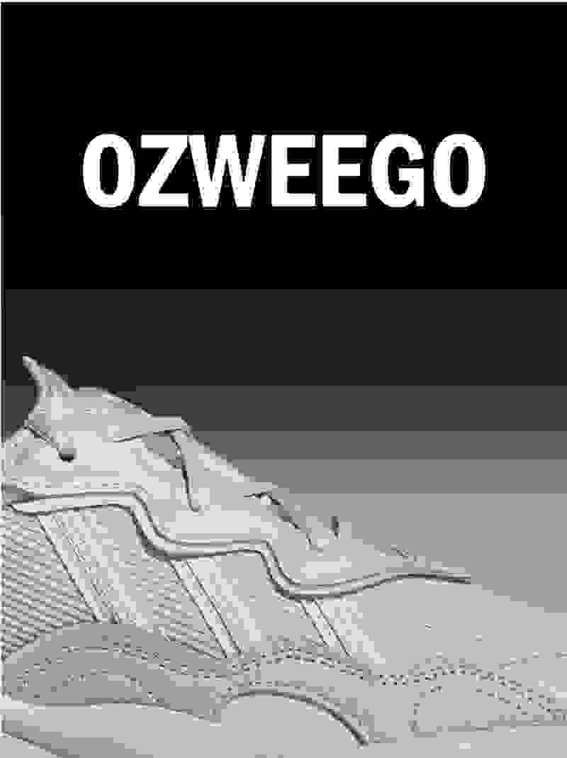 A close-up crop of the adidas Originals Oz shoe is shown.
