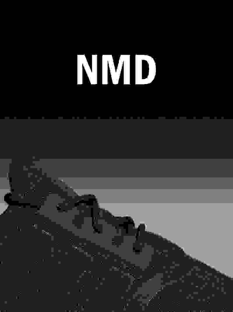 A close-up crop of the adidas Originals NMD shoe is shown.