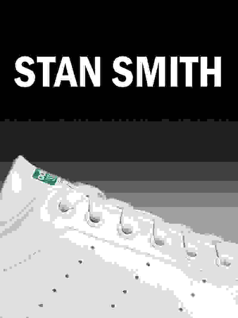A close-up crop of the adidas Originals Stan Smith shoe is shown.
