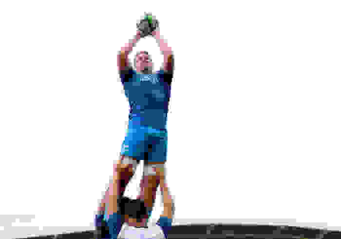 Sam Cane rises into the air to claim the ball.
