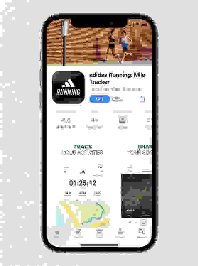 Visual of the app store download screen