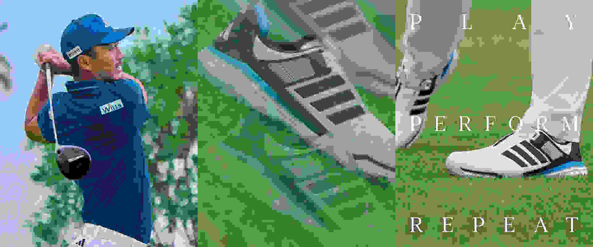 A person wearing a blue cap and uniform stands on a grassy field, with a large sports equipment in the background.