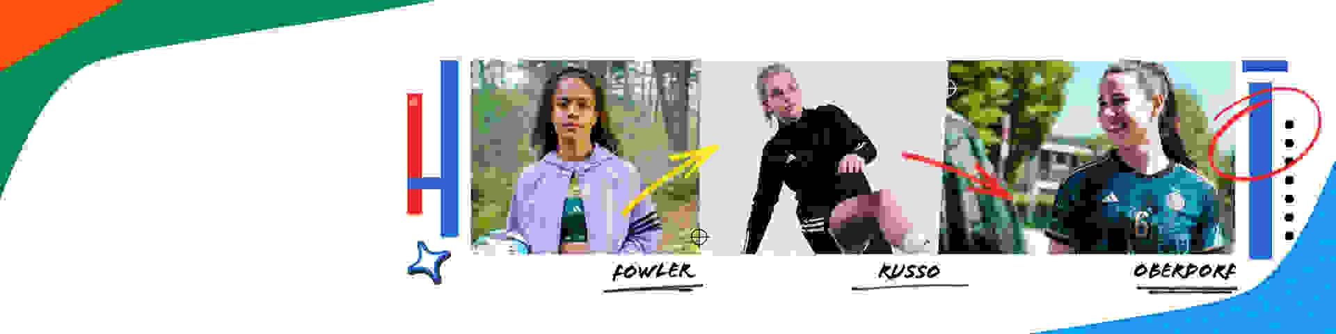 The image shows two individuals, one in a purple jacket and the other in a black outfit, posing in different outdoor settings.