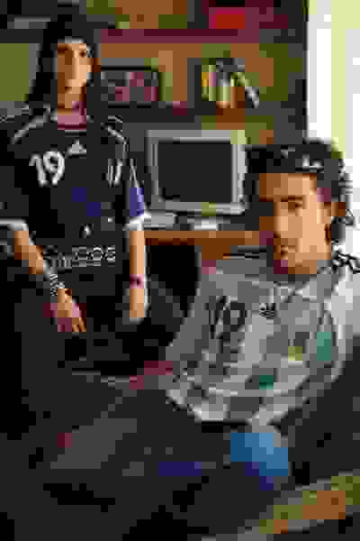 Three men wearing FC Real Madrid lifestyle gear