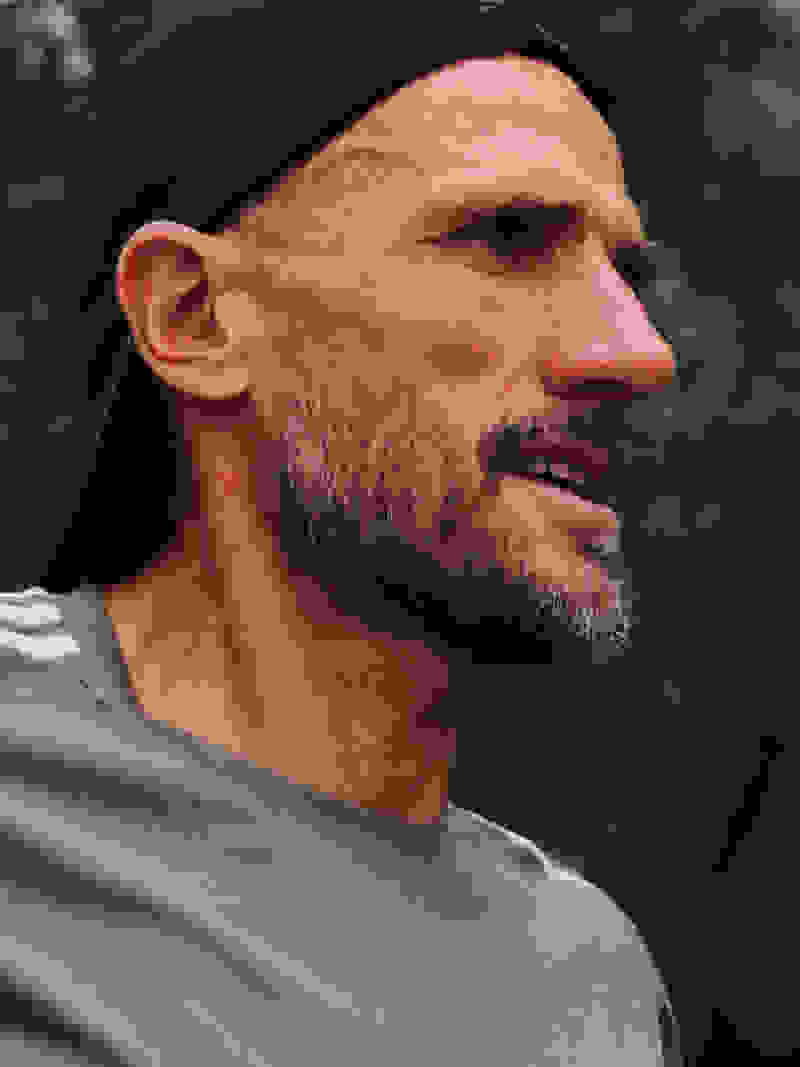 close up of mans face