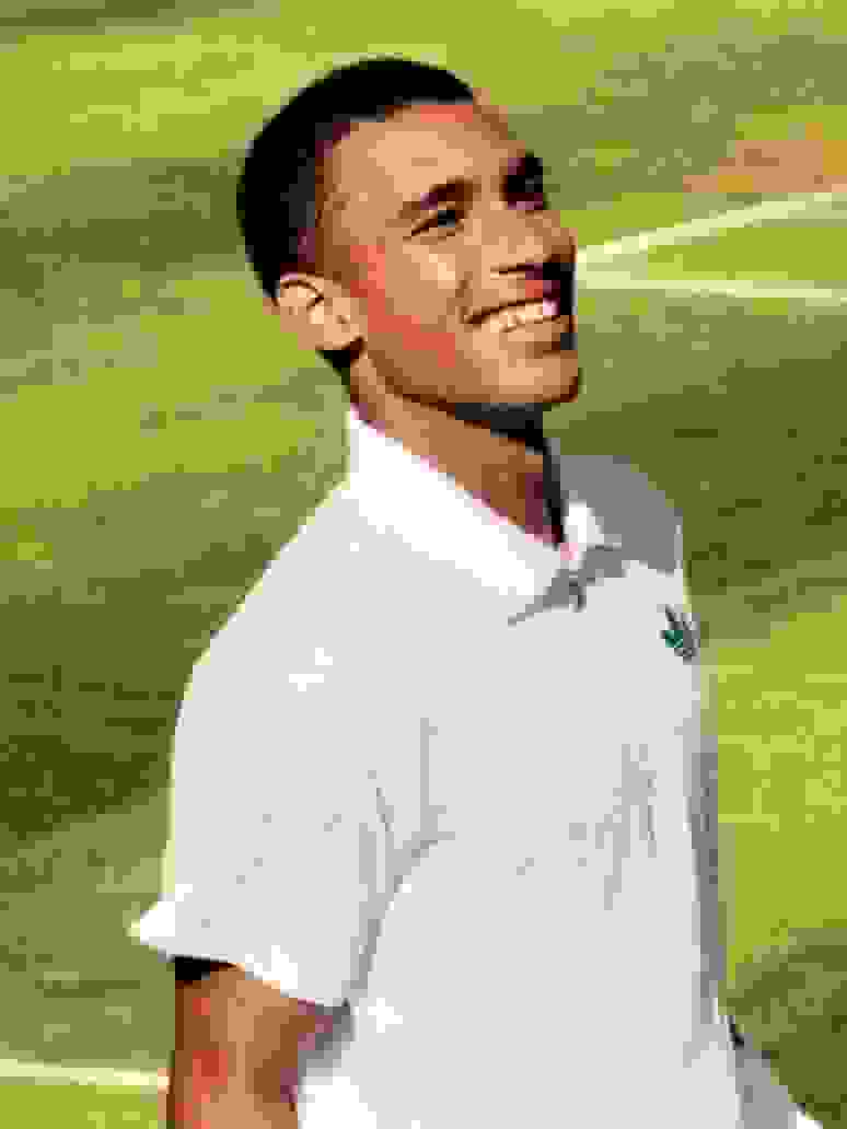 Tennis player Felix Auger-Aliassime wearing the London Originals Collection.