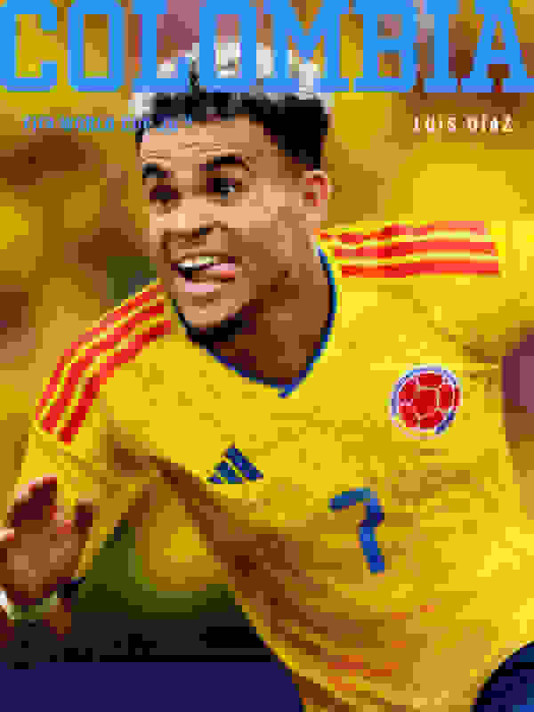 FIFAワールドカップ26™ホームユニフォームを着用したルイス・ディアズのビジュアル