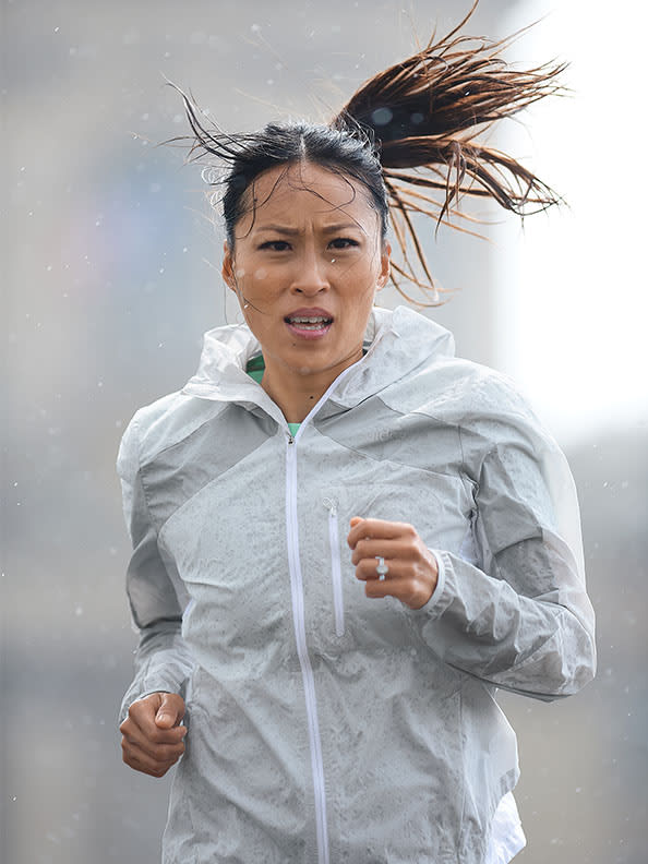 Athlete's running