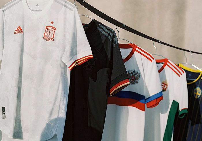 The new Away collection is shown here. With specially designed jerseys for Germany, Sweden, Spain, Hungary, Belgium and Russia.