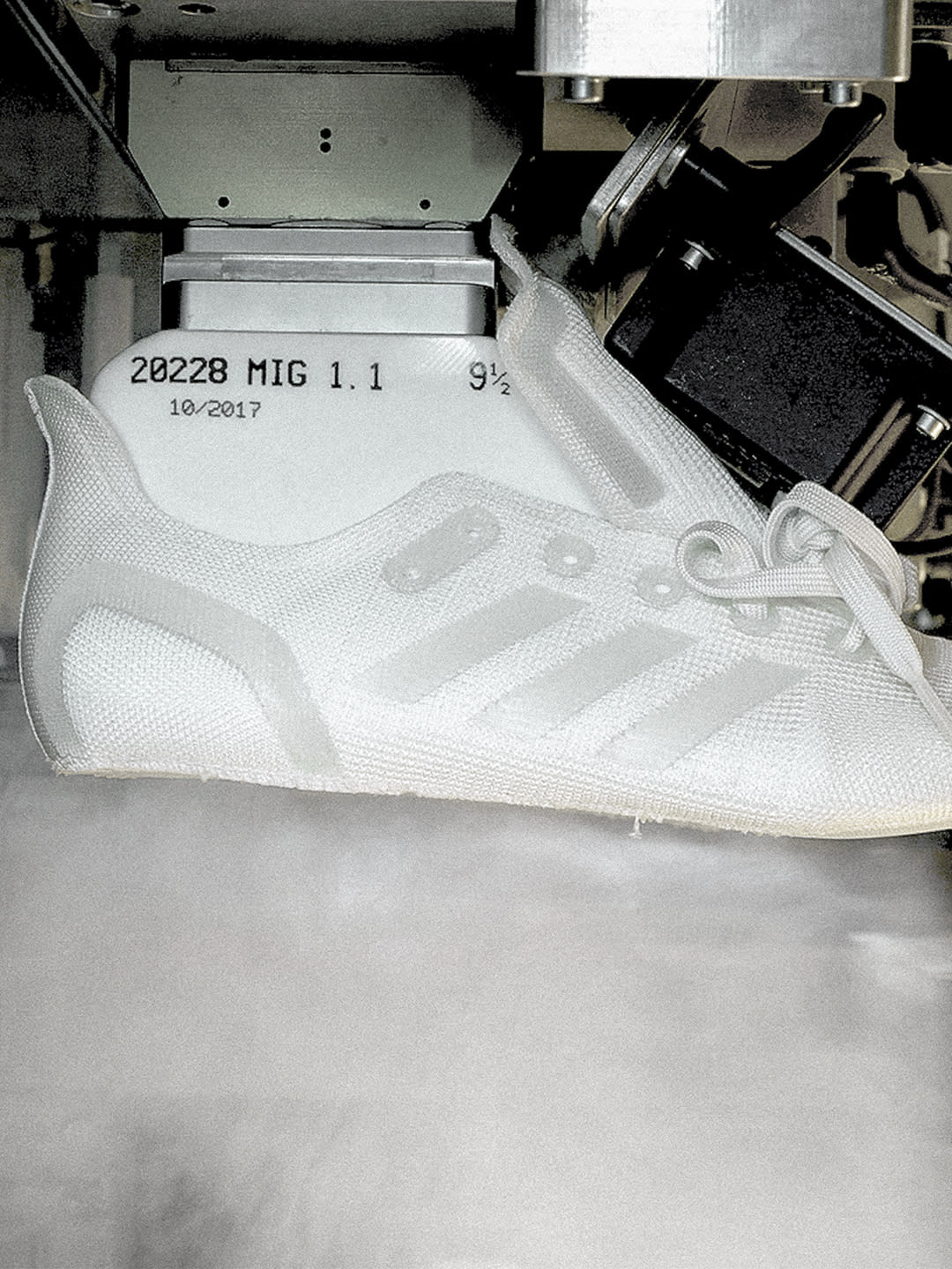 A pair of Made To Be Remade shoes being remade.