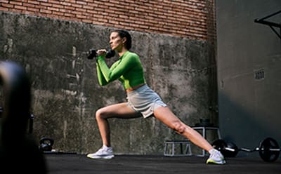 Female model working out in adidas training collection
