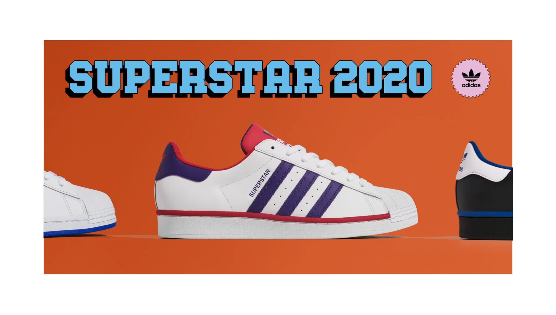 adidas superstar orange stripes