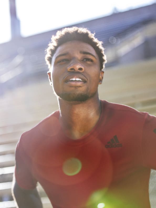 Frontal shot of man wearing workout clothes