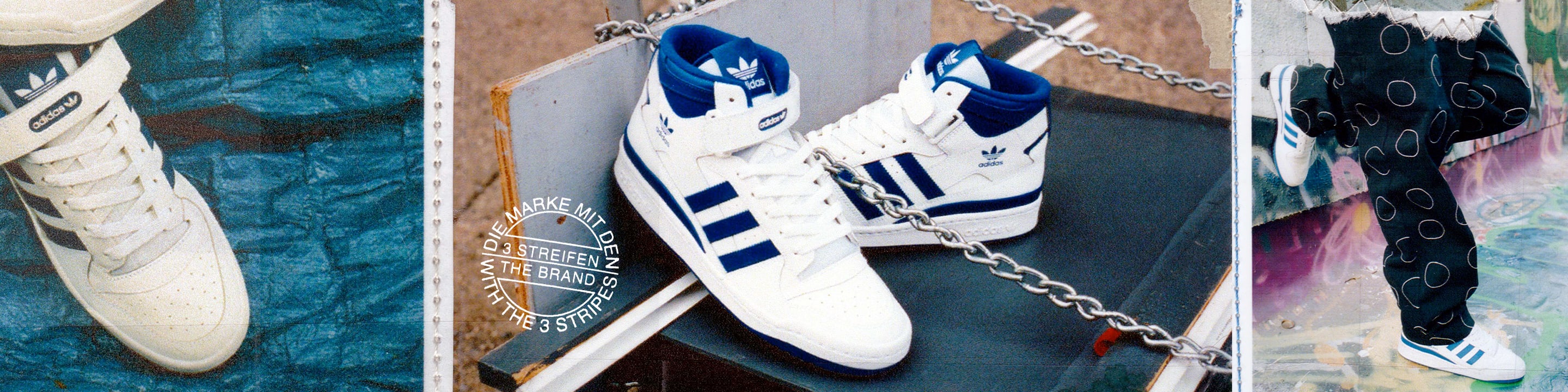 The Forum Low and Forum Mid shown off and on model.