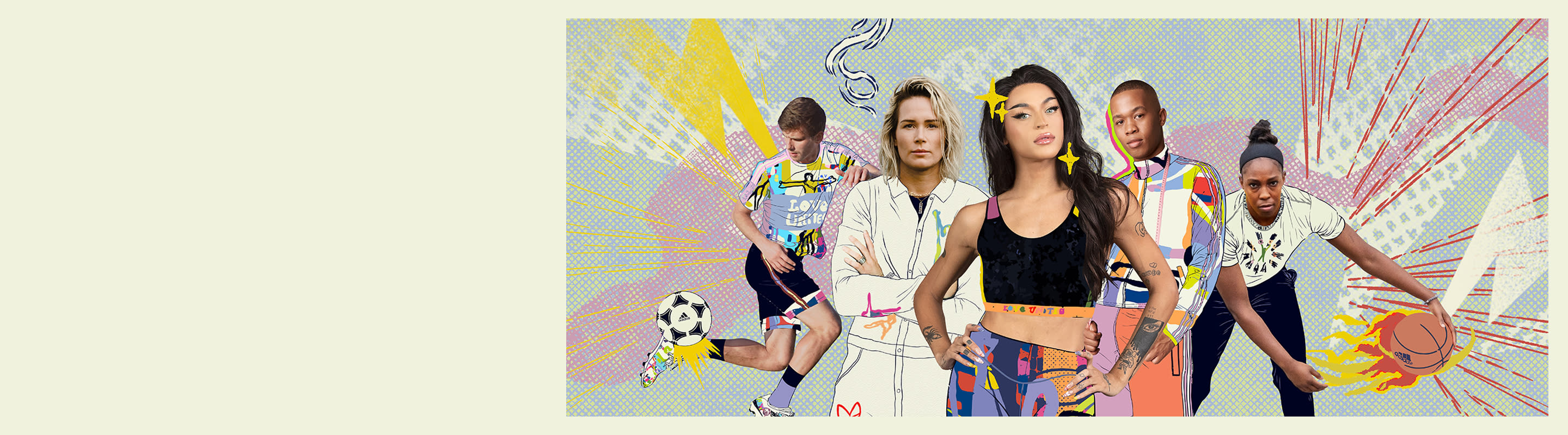 Collage featuring a diverse group of Pride representatives.