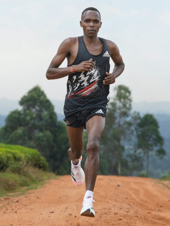 Amos Kipruto wears the adidas Adios Pro 2 shoe