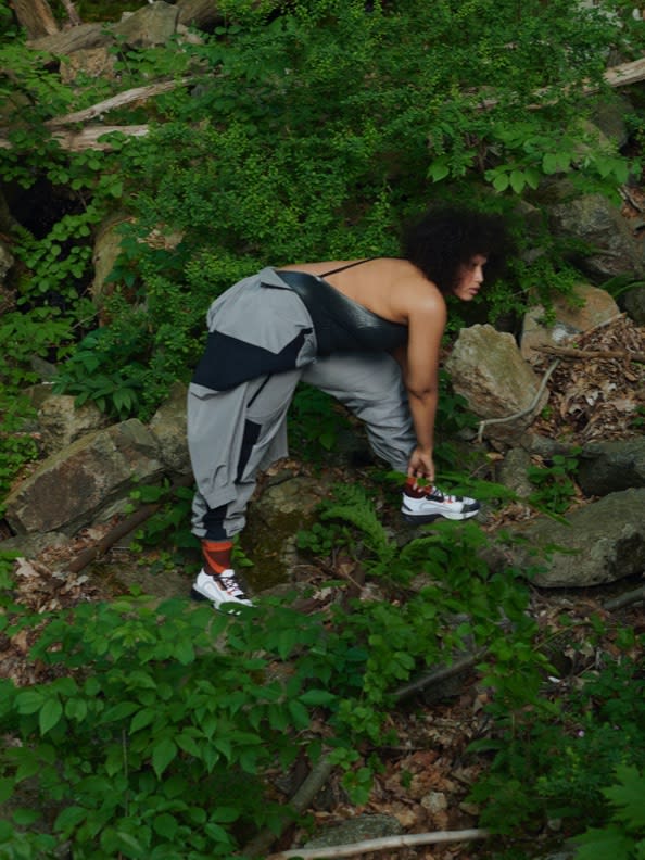 Yanece models the EARTH EXPLORER boilersuit