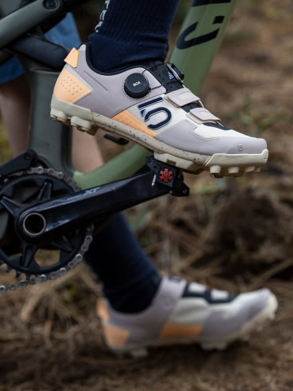 View of the new kestrel boa shoes from the side.