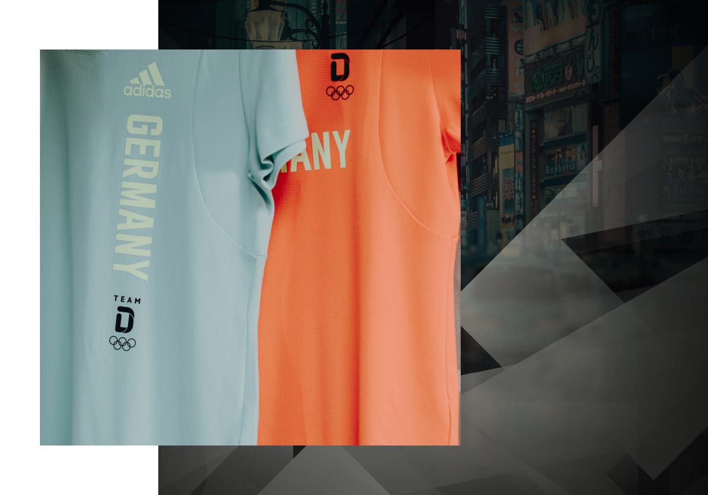 Close-up image of adidas Team D kit with eagle head motif.