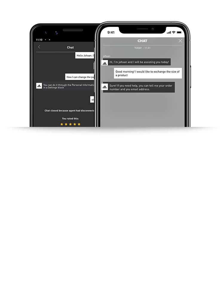 adidas uk online chat