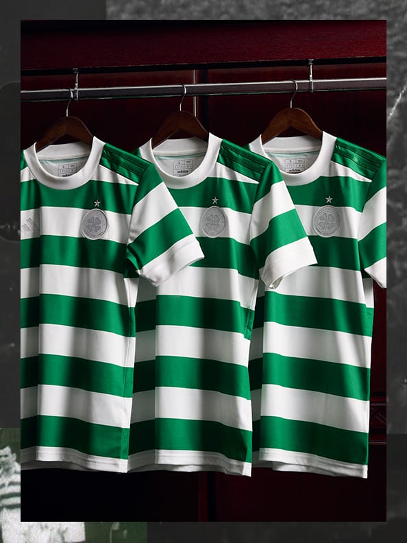 White adidas Celtic FC 21/22 Home Mini Kit