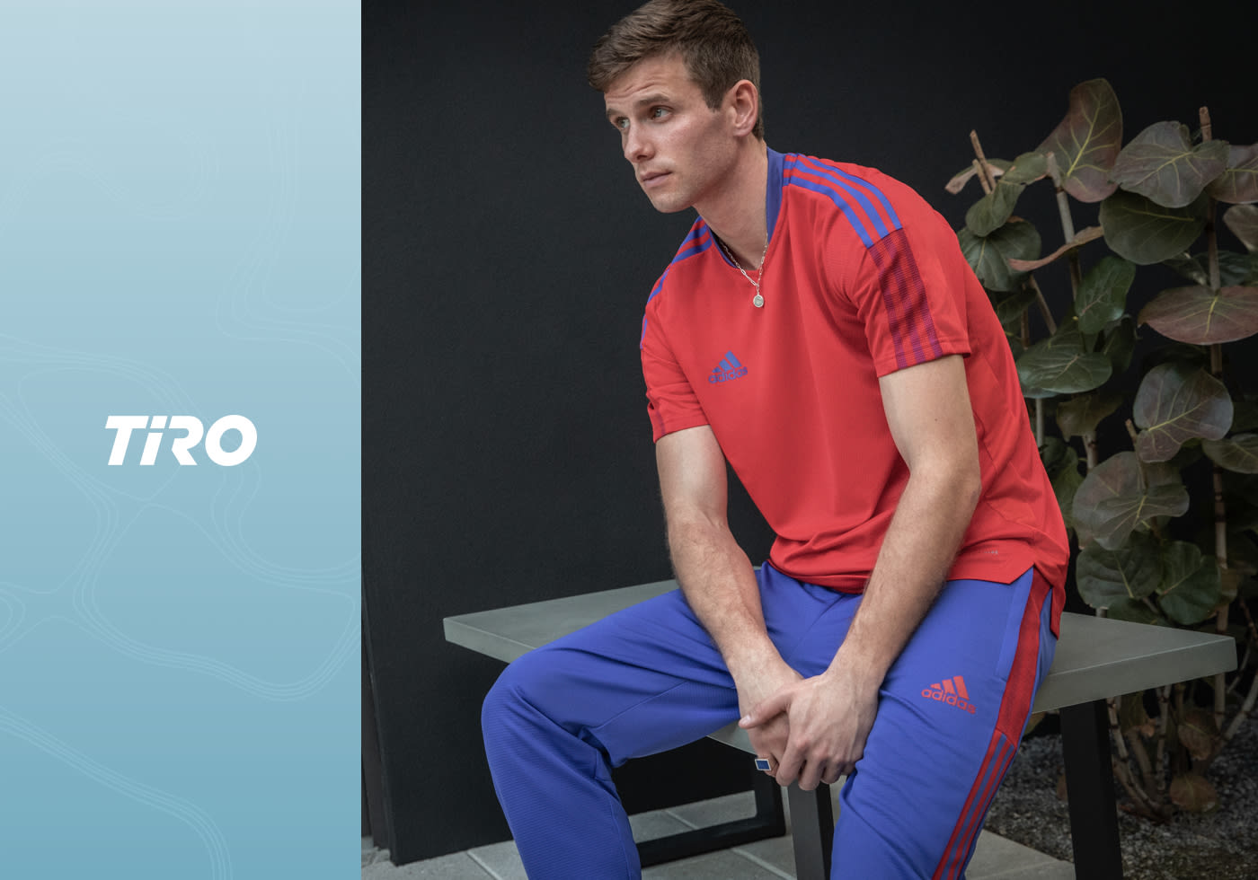 Image showing the key outfits for the Primeblue collection from adidas TIRO. Spring/Summer 21.