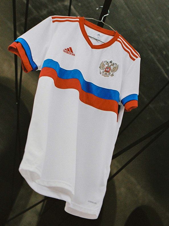 The new Russia Away jersey in it's full glory is shown here.
