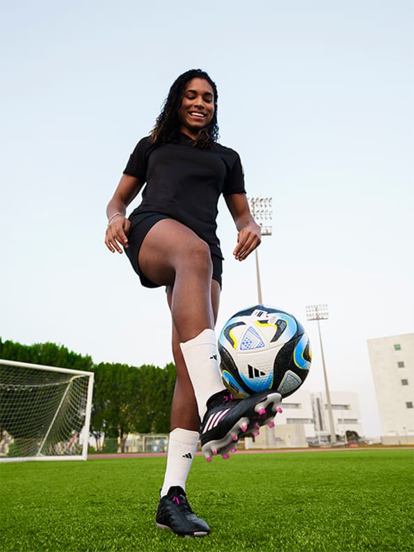 Footballer with the Copa Pure boot.