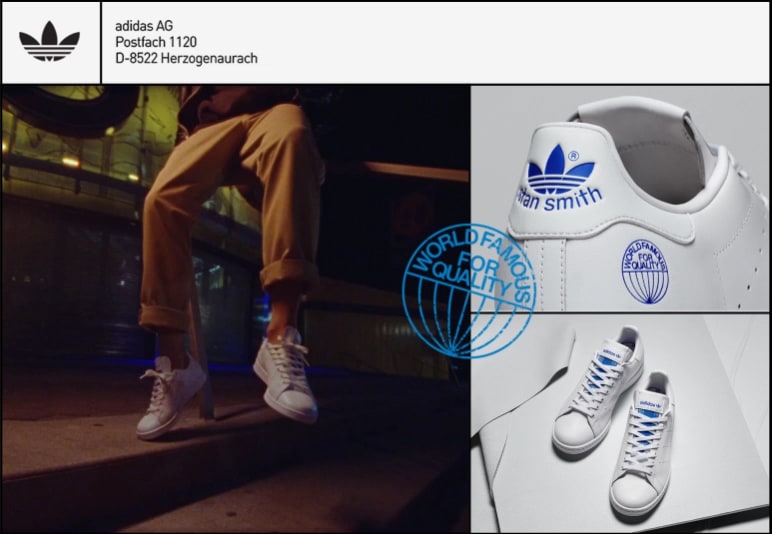 adidas stan smith white blue