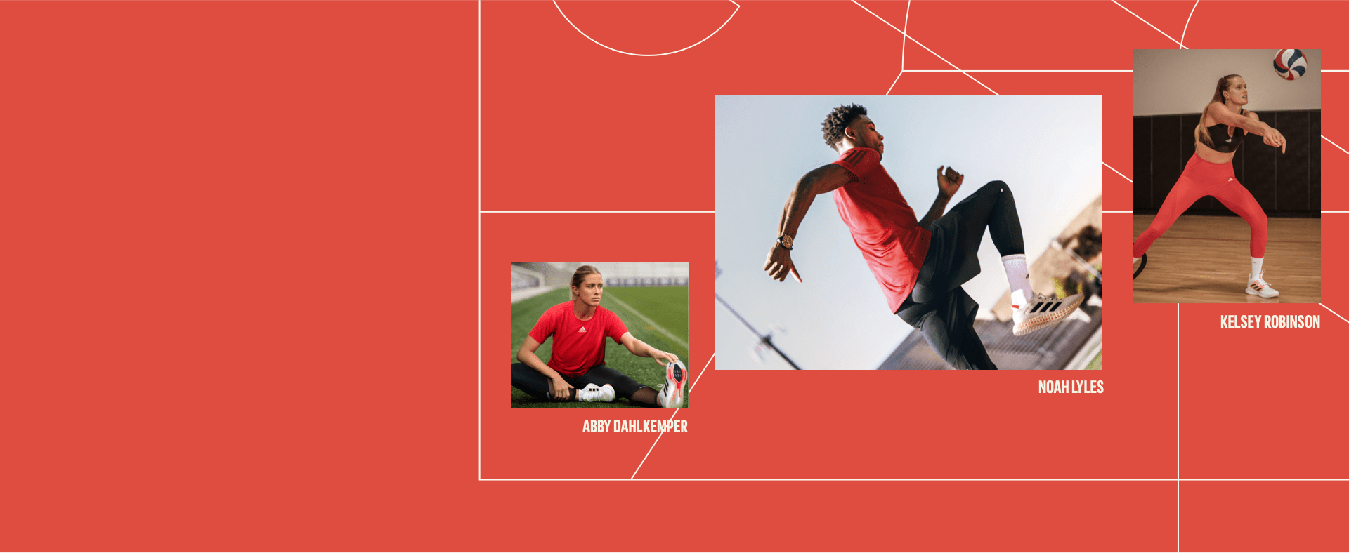 Noah Lyles, Zhang Changning and Caroline Dubois wear the Tokyo Collection