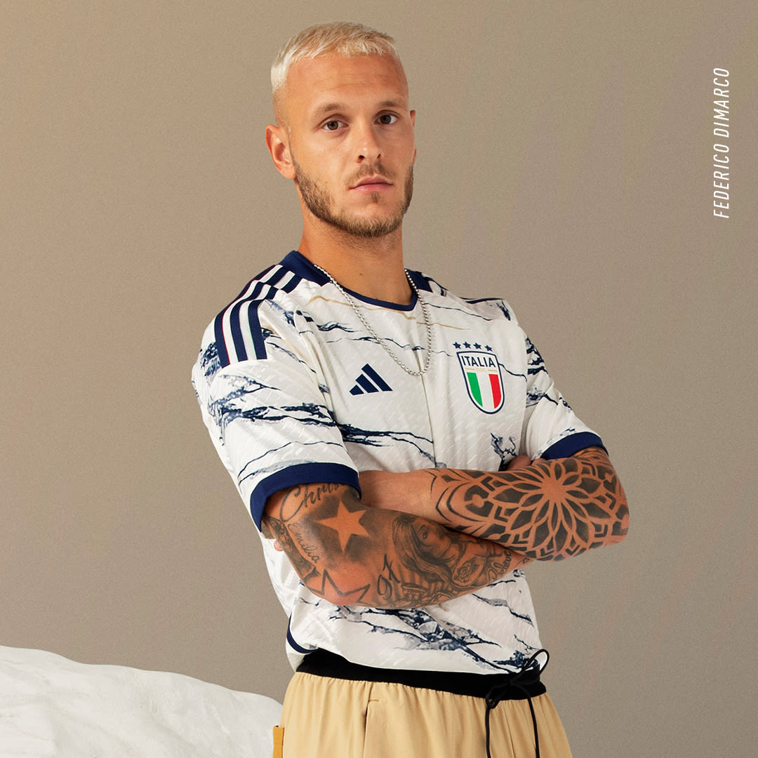 Men's Soccer White Italy 2023 Away Authentic Jersey