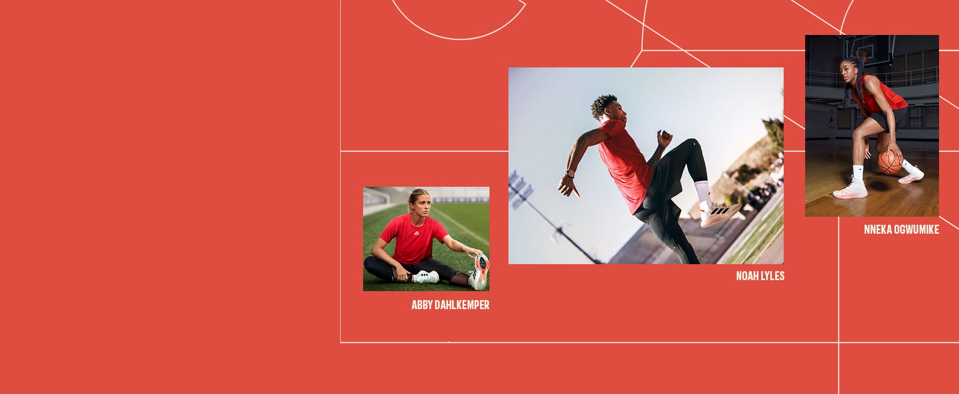 Noah Lyles, Zhang Changning and Caroline Dubois wear the Tokyo Collection