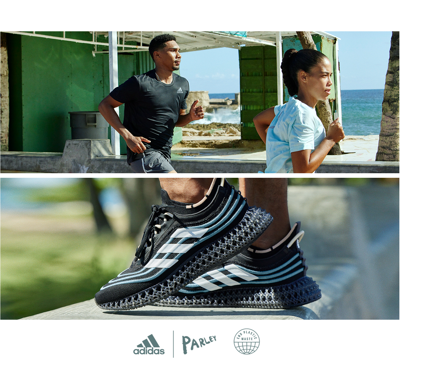 adidas 4DFWD X PARLEY - Black, Unisex Running