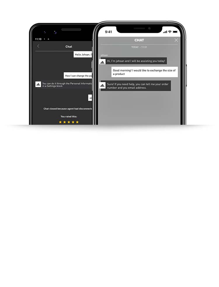 adidas customer support chat