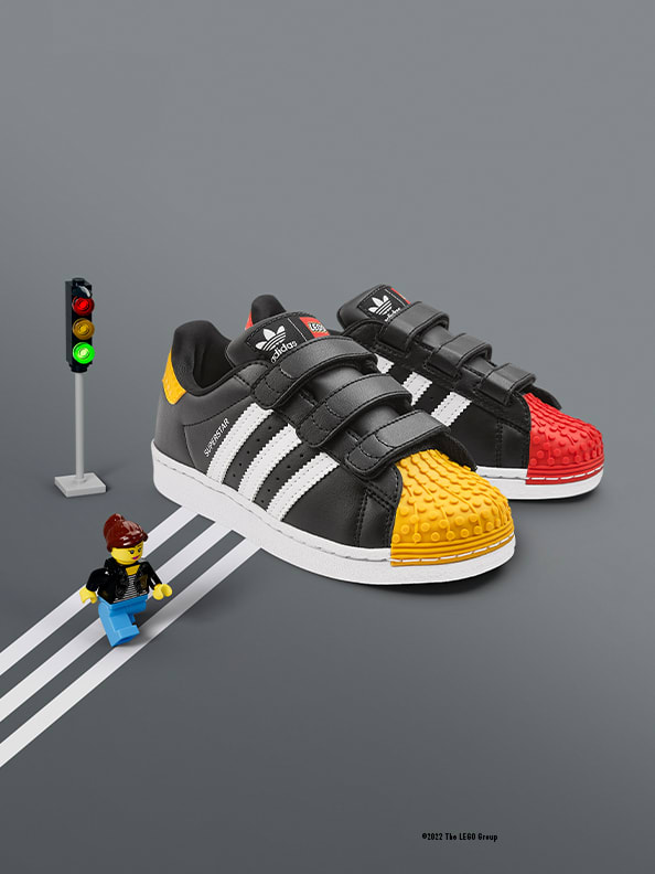 Product images of the new adidas LEGO® Classic collection